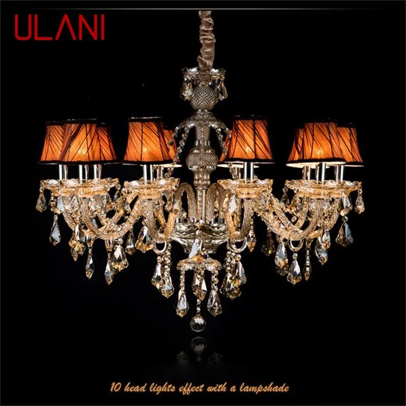 

ULANI American Style Chandelier Lamp LED Pendant Candle Hanging Light Luxury Fixtures for Home Decor Villa Hall