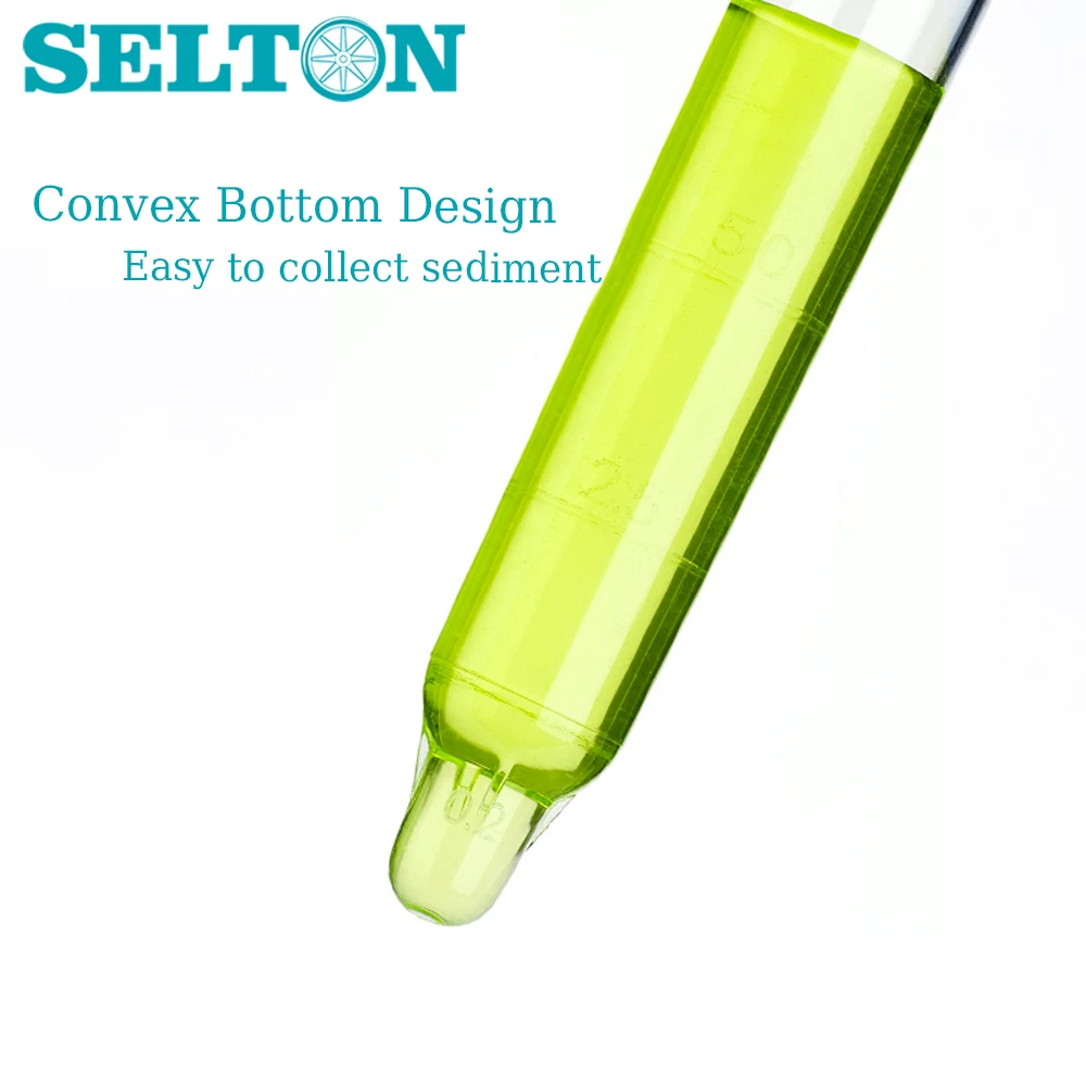 Urine Sediment Stest Tube 12ml Screw Plastic Cover With Scale Transparent Convex Bottom Urine Test Physical Examination