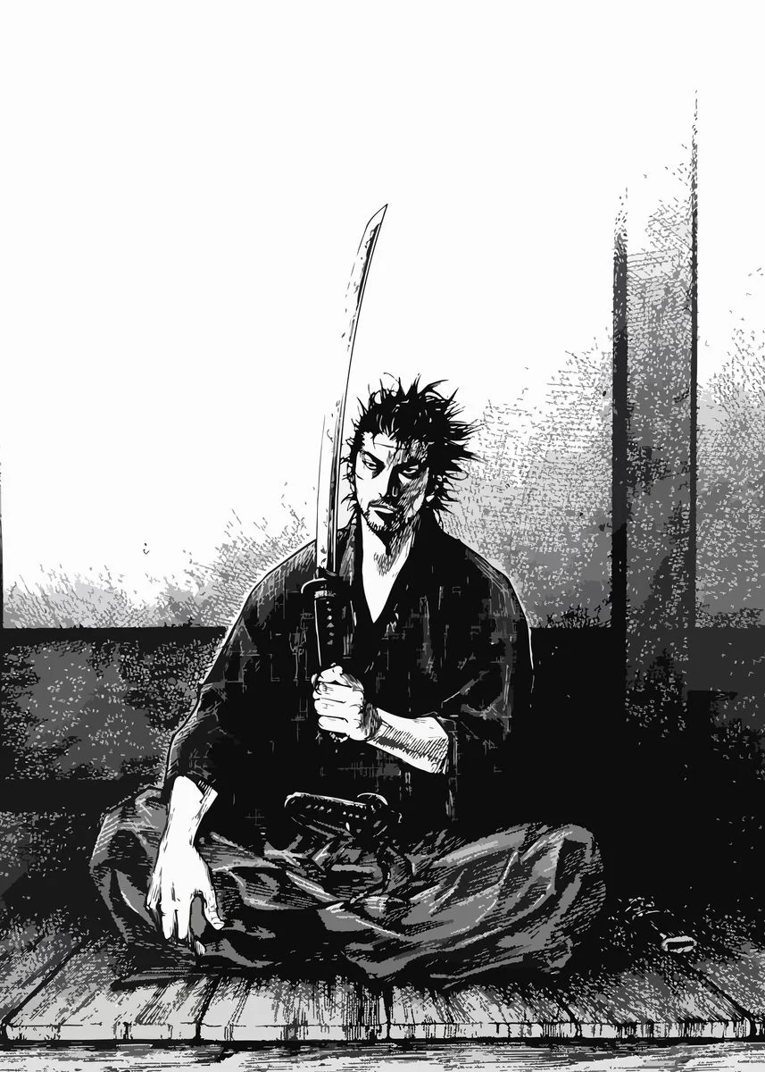 ヴィンテージ日本アニメマンガ宮本武蔵バガボンド武士道戦士アート