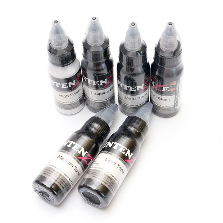 6 Colors Kit Tattoo Artist Ink Set Tattoo & Body Art Permanent Makeup Microblading Pigment tools1 Oz(30ML)