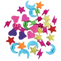 Perles décoratives pour roue de vélo, clips ronds 4
