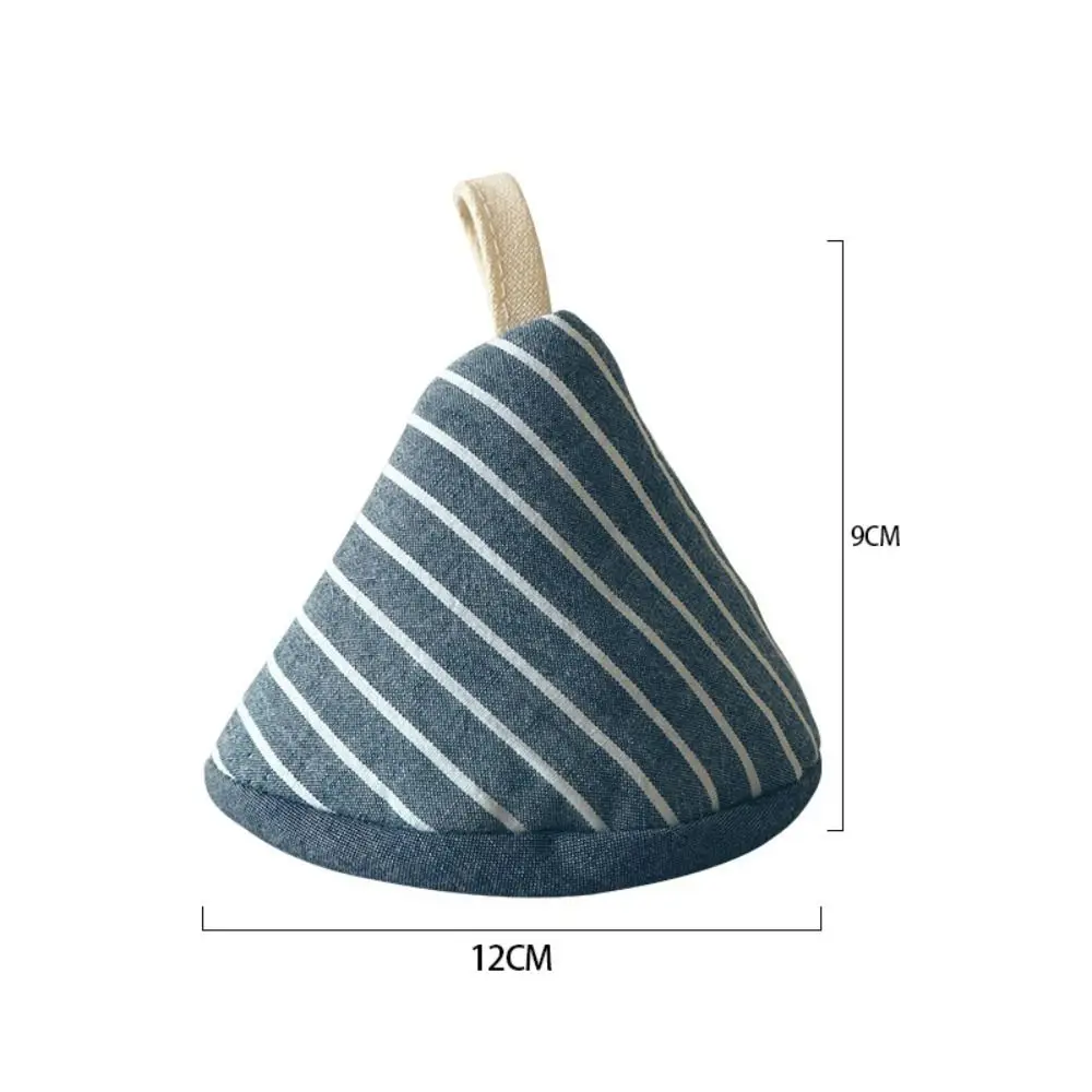 Striped Cotton Pot Holders Anti-Scalding Pot Triangle Hat Cloth Cover Thicker Handle Insulation