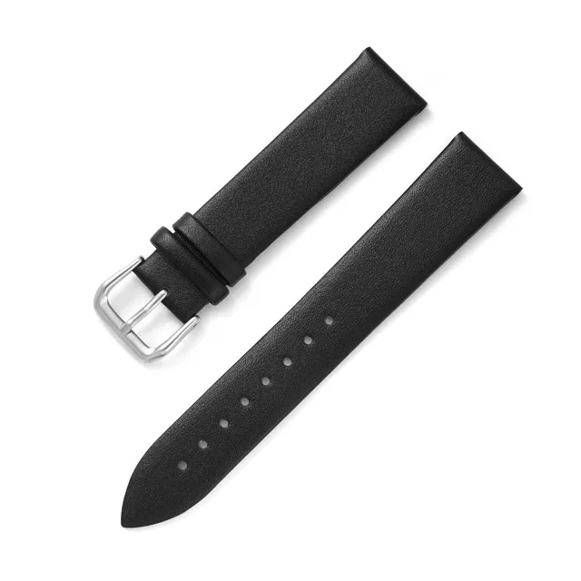 Ultra Thin Leather Watch Strap - Soft, Plain, and Waterproof Band