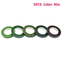 Eco - Friendly Floral Design Kit: Green Flower Stem Sticks with Self - Adhesive Floriculture Tape (5PCS - Color)
