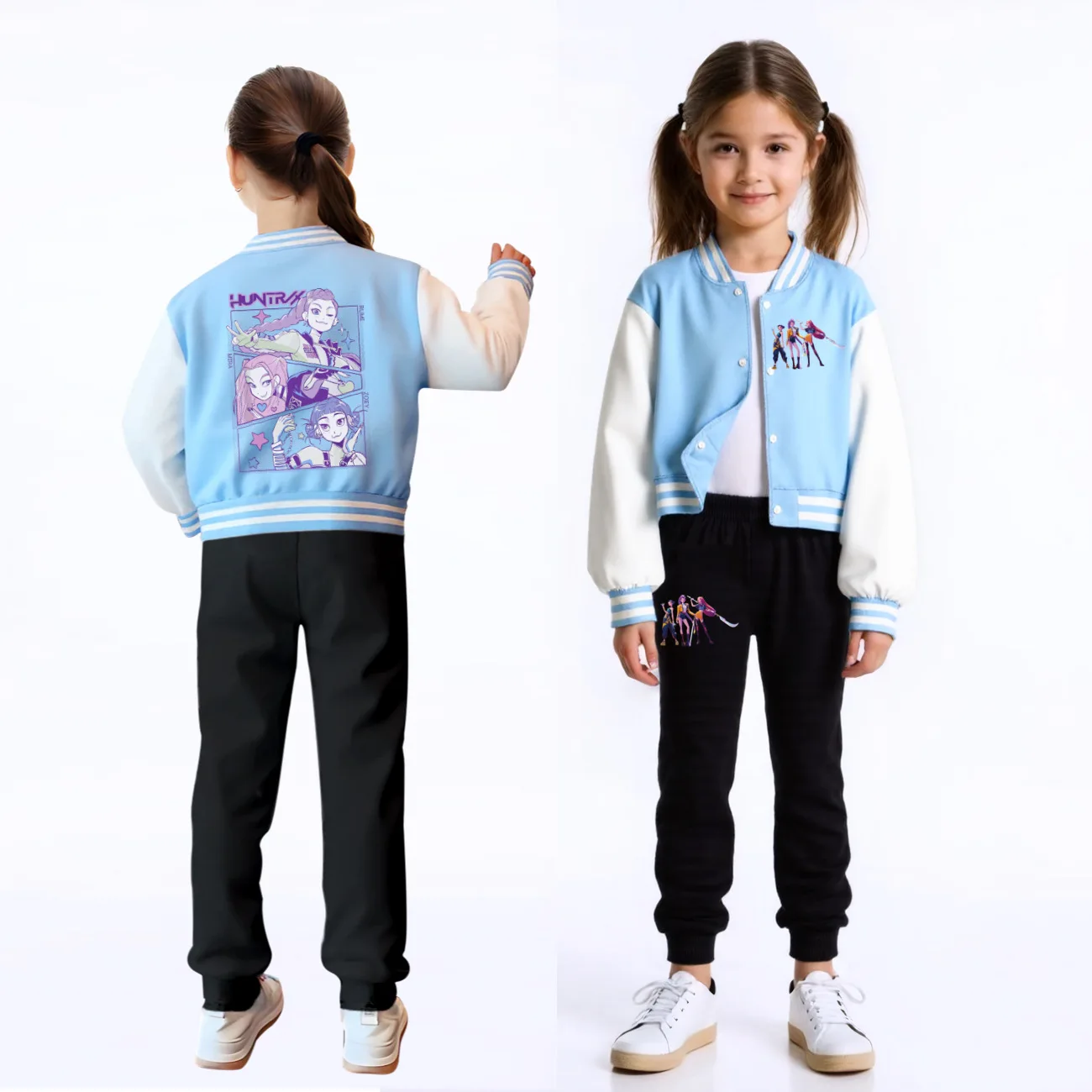 YiJee KPop Huntrix Trainingsanzug Kinder - Streetwear Style Mit Rumi, Mira & Zoey Prints