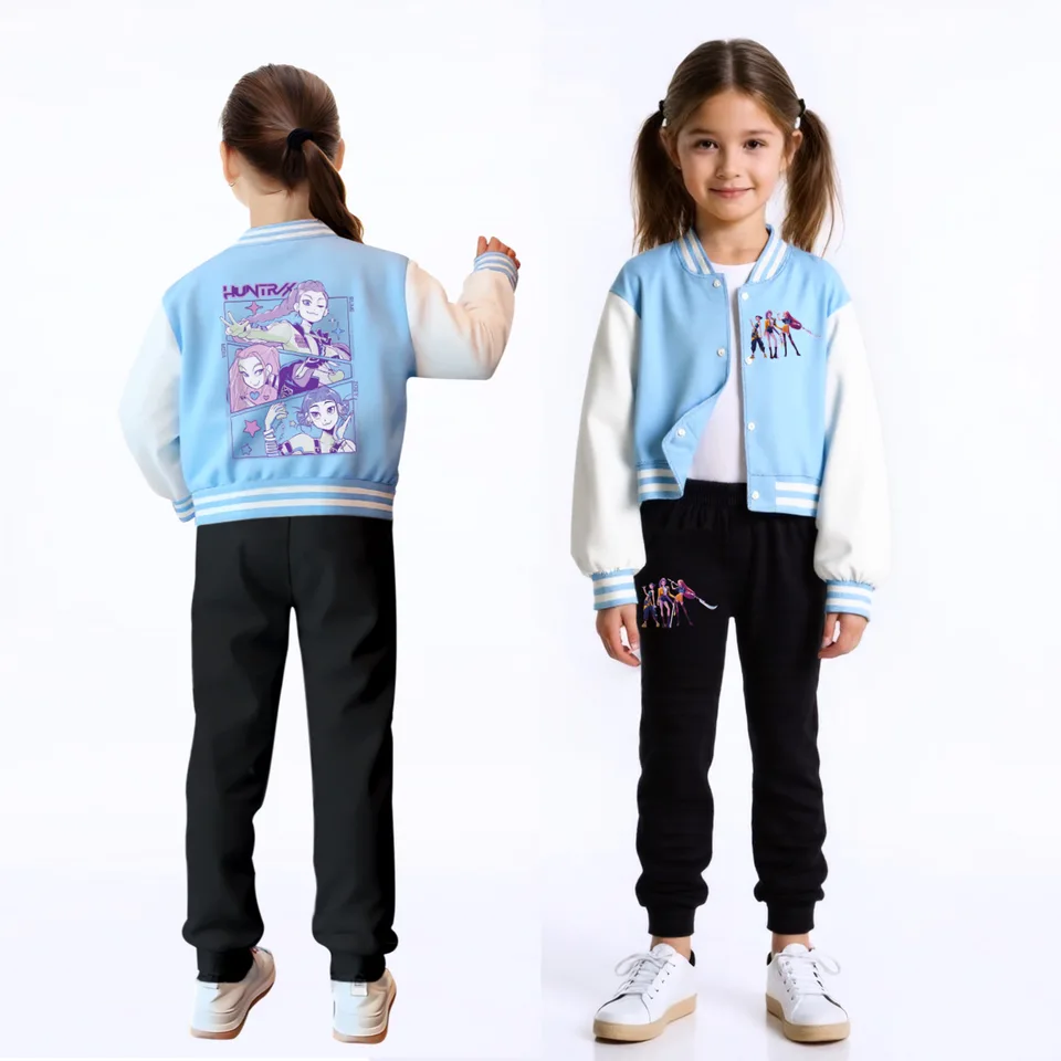 Felpa Con Cappuccio KPop Demon Hunters - Set 2 Pezzi Per Bambini E Ragazzi