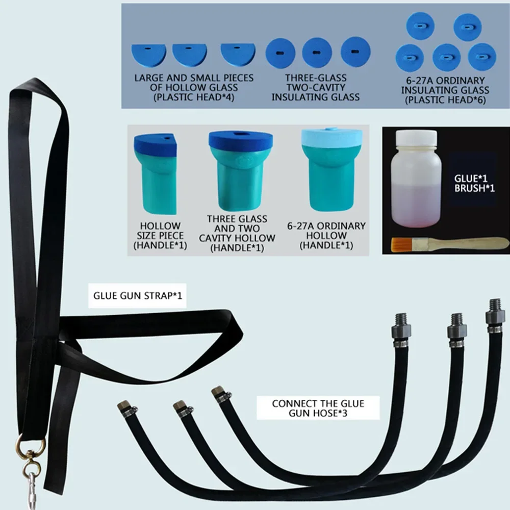 

Hollow glass gluer, automatic caulking machine accessories, head, door and window applicator nozzle