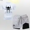 2099 Compression Shirt Man Spider Fitness Gym 2 in 1 Shorts Workout Rashguard Jiu Jitsu Running Joggers Training Clothes Set Men 4