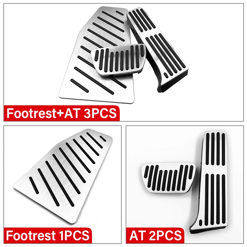 Coperture Pedali In Acciaio Inox Per Toyota C-HR CHR 2016-2023 AT, Set Da 3 Pezzi (acceleratore, Freno, Poggiapiedi), Antiscivolo