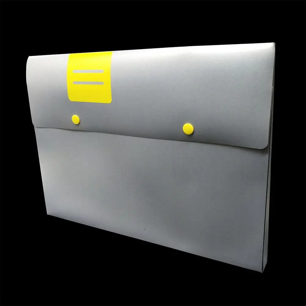

2Pcs Waterproof Nonslip Document Bag Paper File Folder with Snap-fastener for Storage