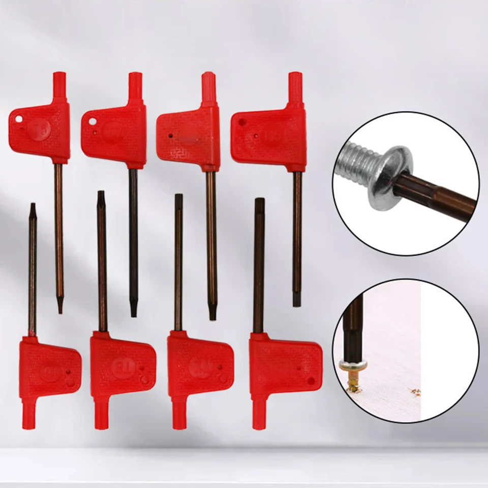 8pcs Torx Screwdriver Bit 1/4'' Shank Hex Wind Drill Head
