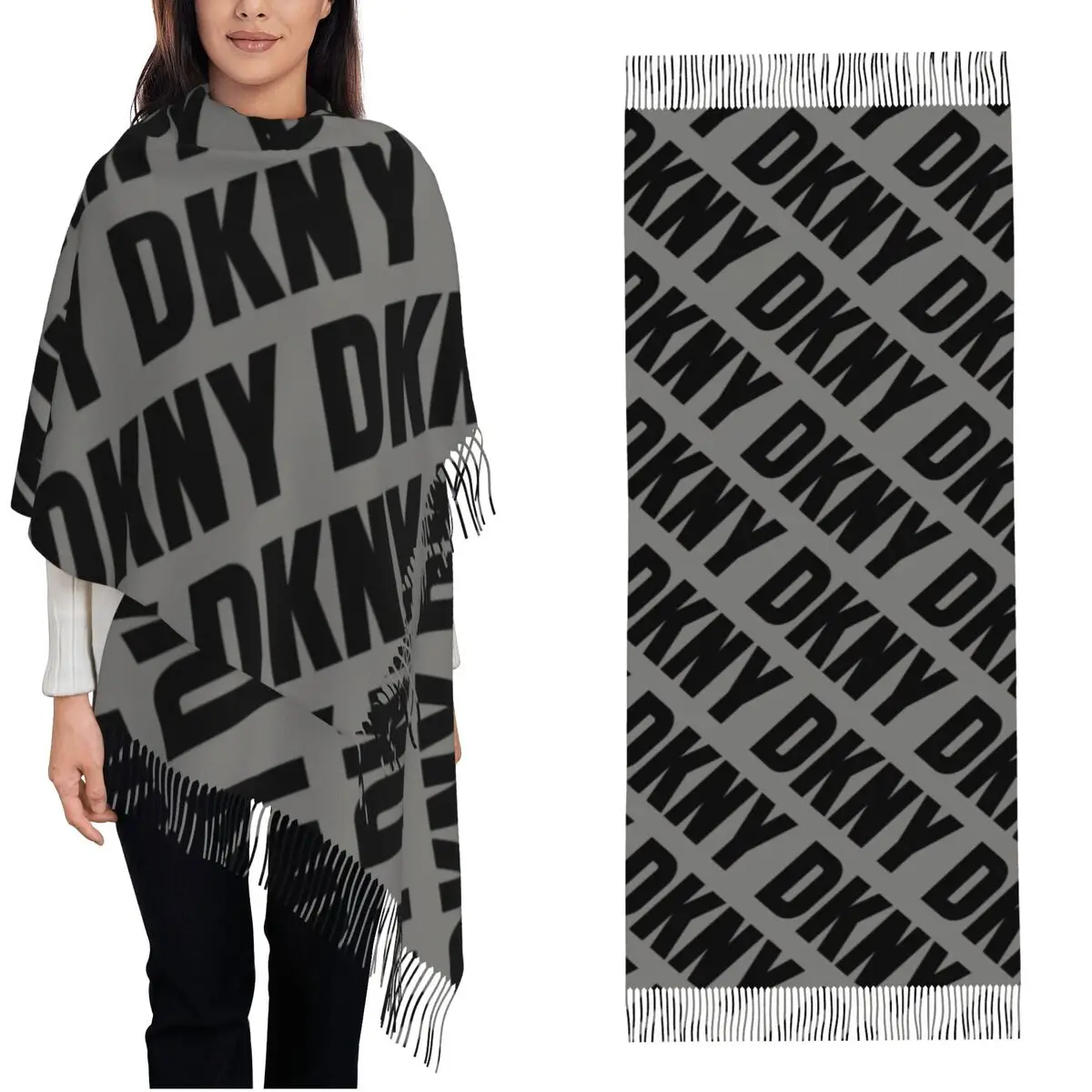 

DKNYs Shawl Wrap for Ladies Winter Warm Large Long Scarf Pashmina Tassel Scarves