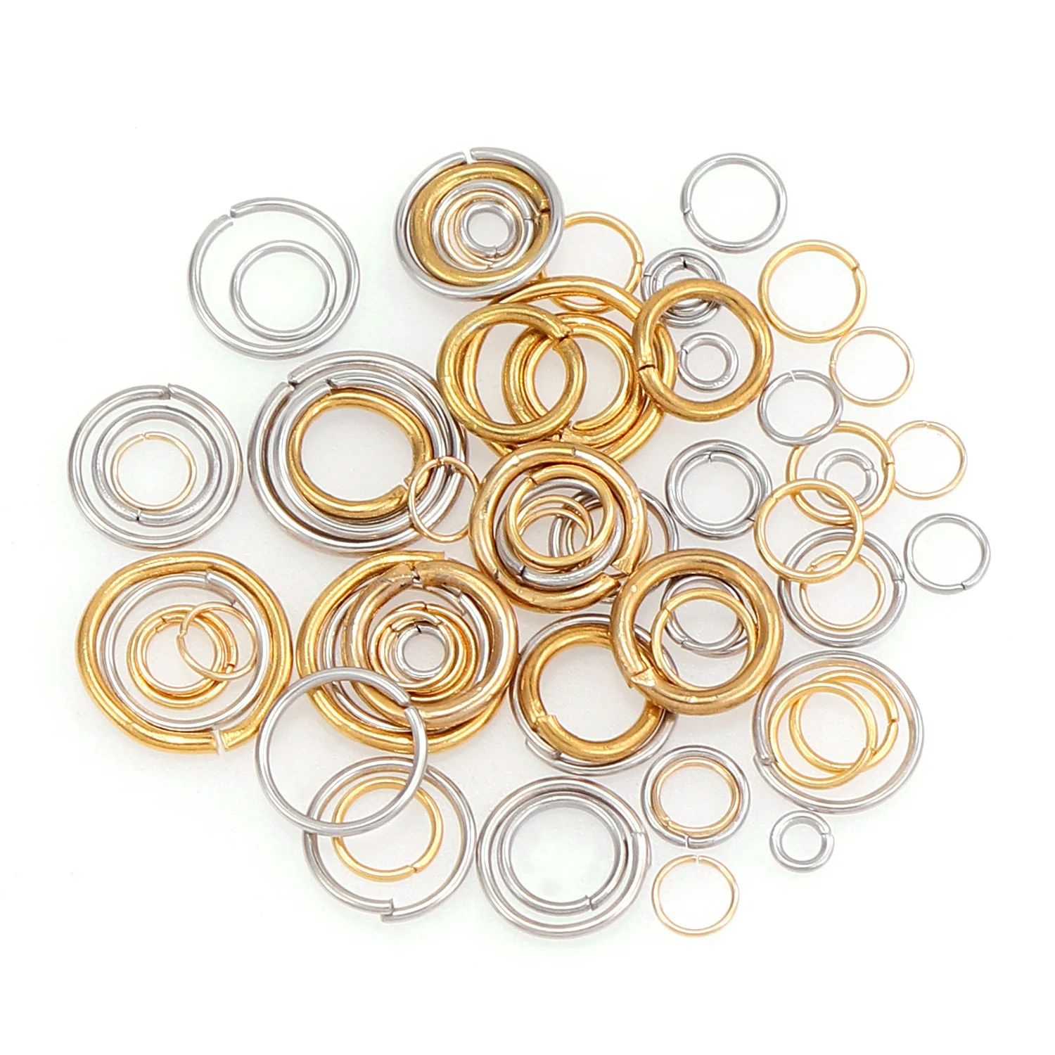 200Pcs Stainless Steel Open Jump Rings Split Rings Connector for Jewelry Making# 