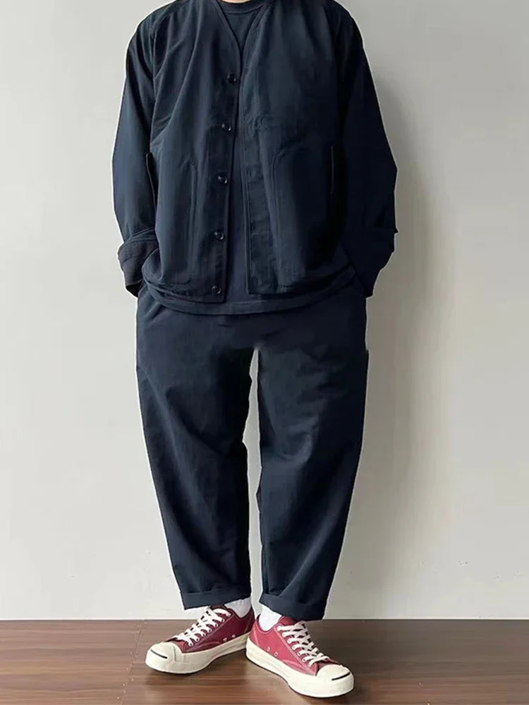 

Japanese casual loose fitting City boy photoelectron quick drying tapered cropped casual pants Japanese Streetwear