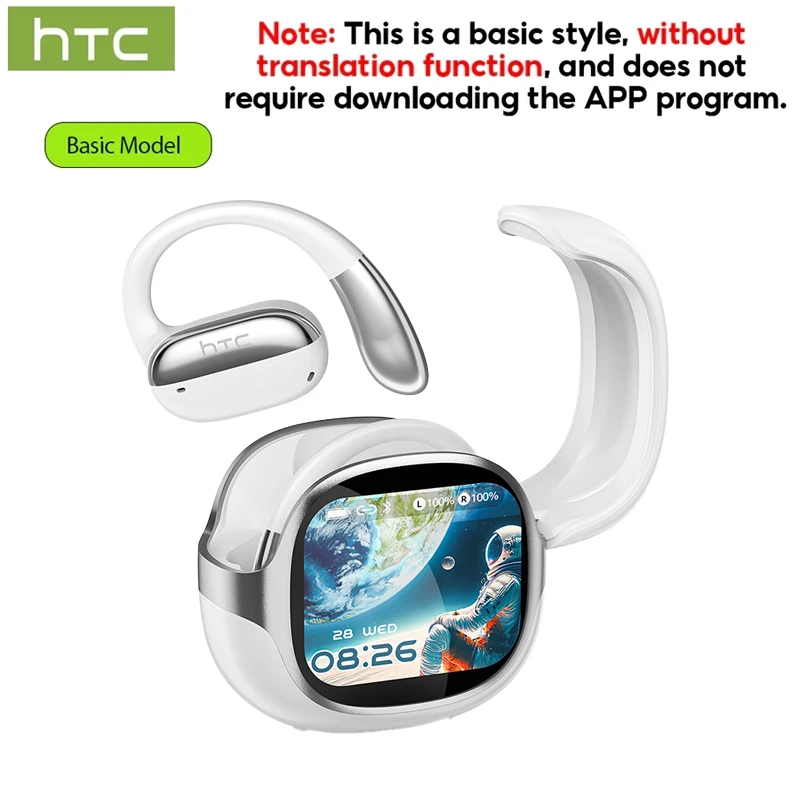Wireless Bluetooth Earbuds with LED Touch Screen and AI Translation - HiFi Sound, HD Calls, Bone Conduction Technology