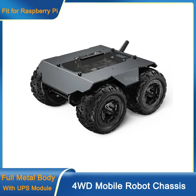 

Корпус для мобильного робота WAVE ROVER 4WD, с несколькими узлами, полнометаллический корпус, встроенный ESP32, подходит для Raspberry pi 4B