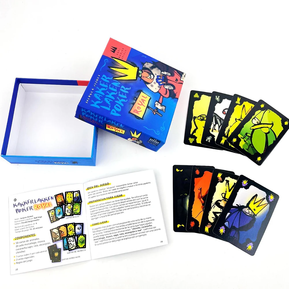 Kaker Laken Poker Royal Polilla Tramposa Board Game Xiaoqiang Cheating Moth Board Game for Family for Adults Children
