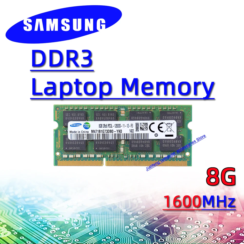 Samsung ddr3L 8 Гб 1600 МГц RAM Sodimm память для ноутбука pc3- 12800S