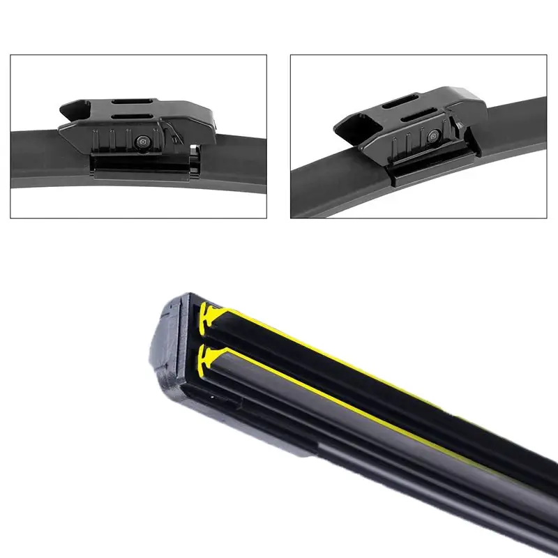 Car Windshield Wiper blades Universal Soft Double layer Rubber Frameless Bracketless car wipers 14" 16" 19" 20" 21" 22" 24"26" - Image 19