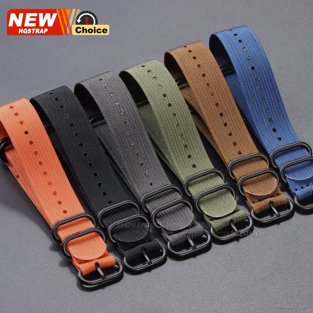 Premium Nylon Woven Watch Band with Black Needle Buckle - Versatile Strap