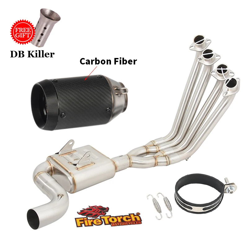 Slip On For Honda CBR650 CB650R CB650F CBR650F CBR 650 2014-2023 Motorcycle Exhaust Full System Modify Front Link Pipe DB Killer - Image 2