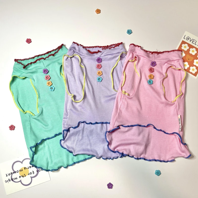 Cat Vest Summer Dog Clothes Shirt Chihuahua Yorkshire Terrier Pomeranian Malta Shih Tzu Puppy Small Dog Costume Pet Abbigliamento