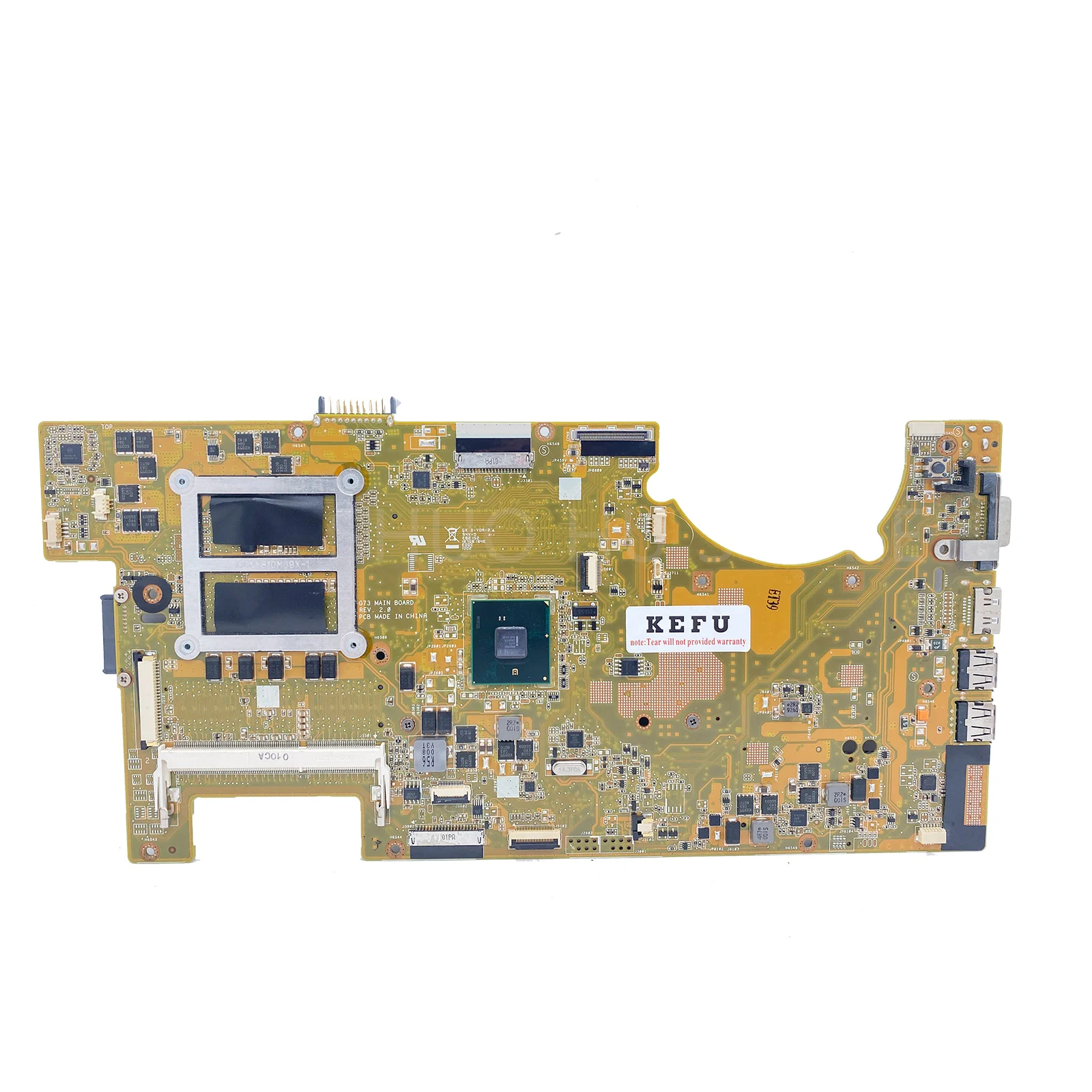 Computador Portátil Mainboard para Asus Slots Ddr3 G73 G73j Placa-mãe 60-ny8mb1200 Rev: 2.0 Hm55 Testado 100% Função G73jh Placa-mãe para notebook - Imagem 3