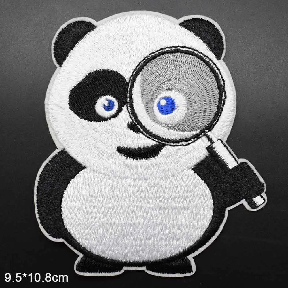 Big Fat Animal Panda Russisches Siegel zum Aufbügeln, bestickte Kleidung, Aufnäher für Kleidung, Aufkleber, Bekleidungsgroßhandel