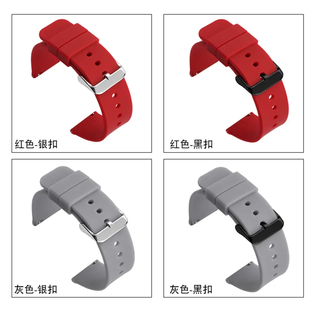 Schnell verschluss Silikon armband für Samsung Galaxy für Huawei Universal Smart Watch Band 20mm 22mm 24mm 12 14mm 16mm 18mm Frauen Männer – Detail 12