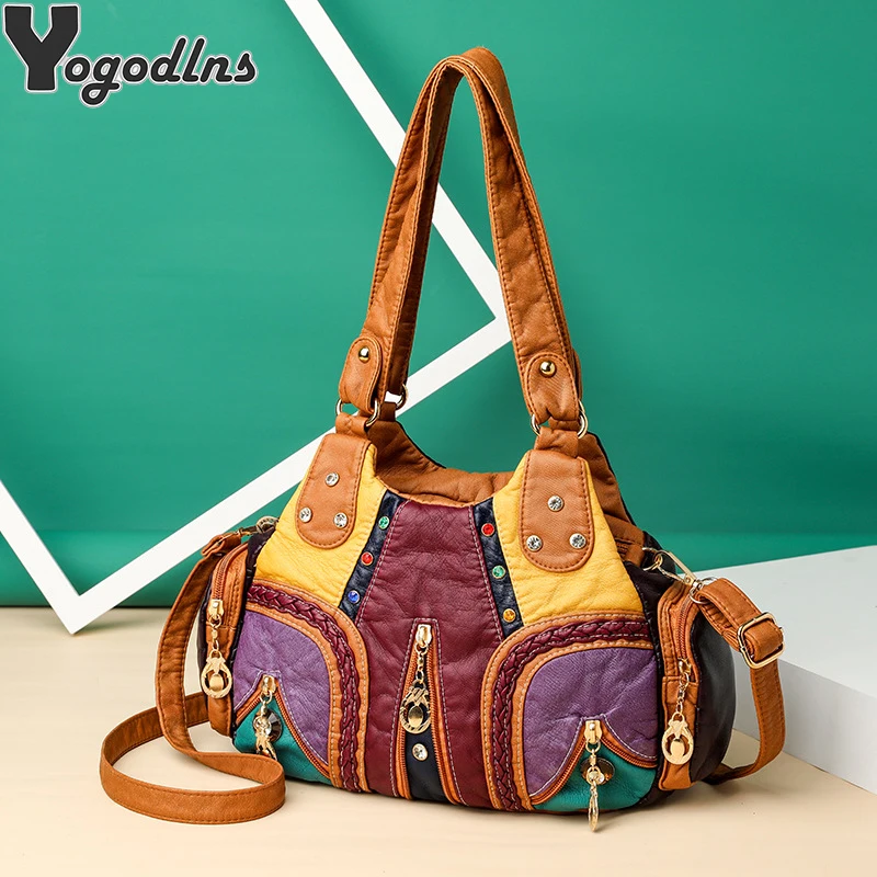 【NONCODE】Pept Vintage Multi-Pocket Shoulder Bag Amazon.com: Grunge Tote Bag Y2K Hippie Large Capacity Purse