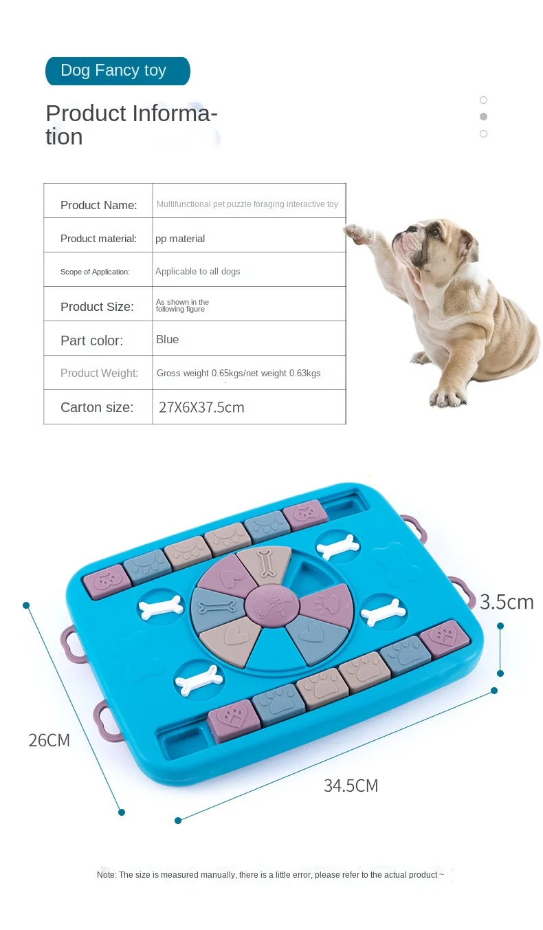 hondenpuzzel Dog Puzzle Toys for Smart Dogs Slow Feeder Interactive Puppy  Food Slowly Eating NonSlip Bowl Pet Training Game