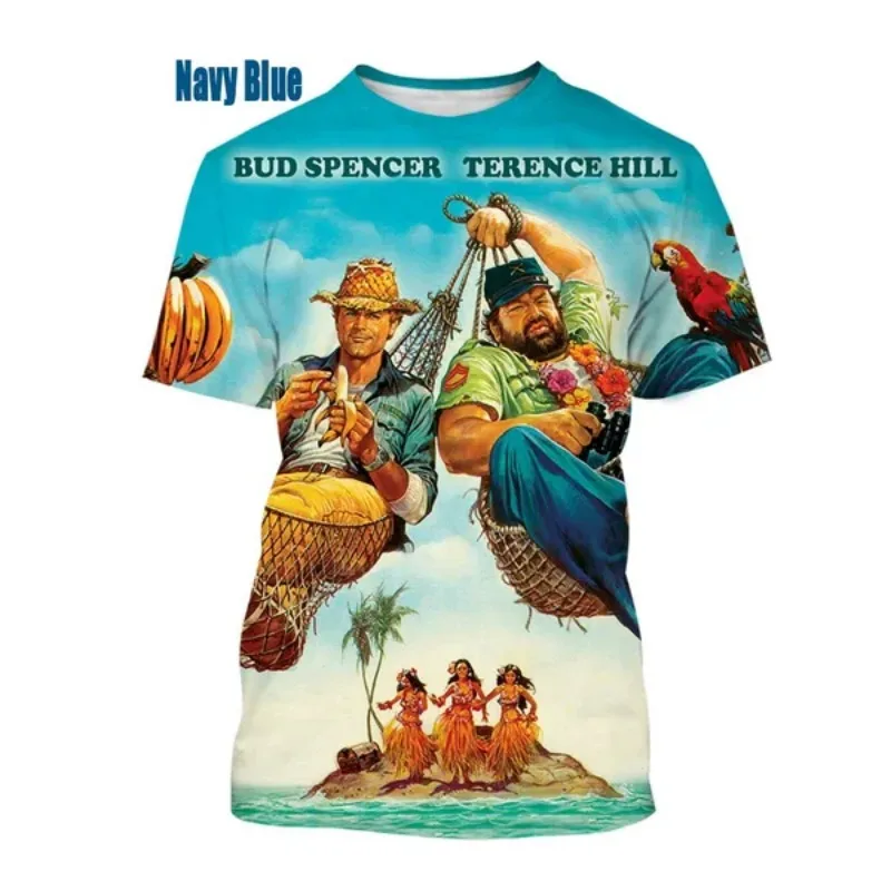 Bud Spencer Terence Hill T-shirt Men's Casual Short-sleeved T