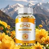 Vitamin D3+K2 Supplement - Supports Joint, Bone and Immune Health, Non-GMO Formula, Easy To Swallow Vitamin D and K Complex