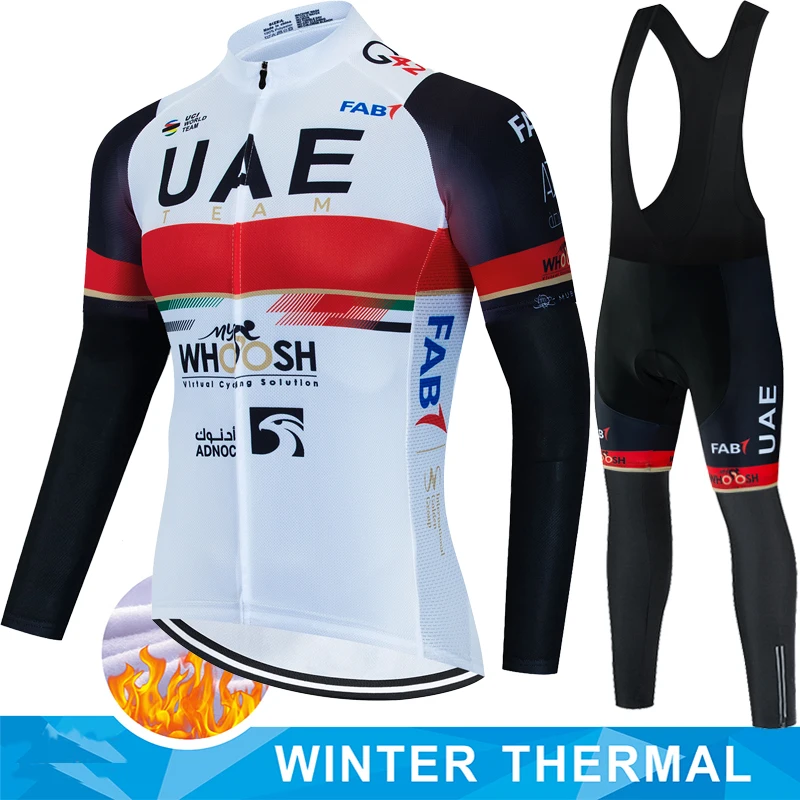 ProTeam2024UAECyclingJerseysetUniformCycleRoadBikeWinter