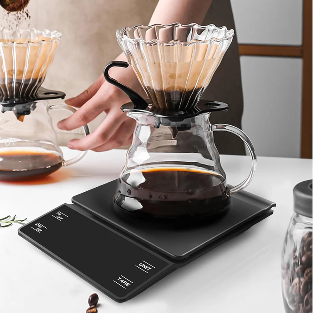 Digital Coffee Scale with Timer 3kg/0.1g Pour Over Drip Espresso Scale Kitchen Weighing Scale for Espresso and Pour-Over Coffee
