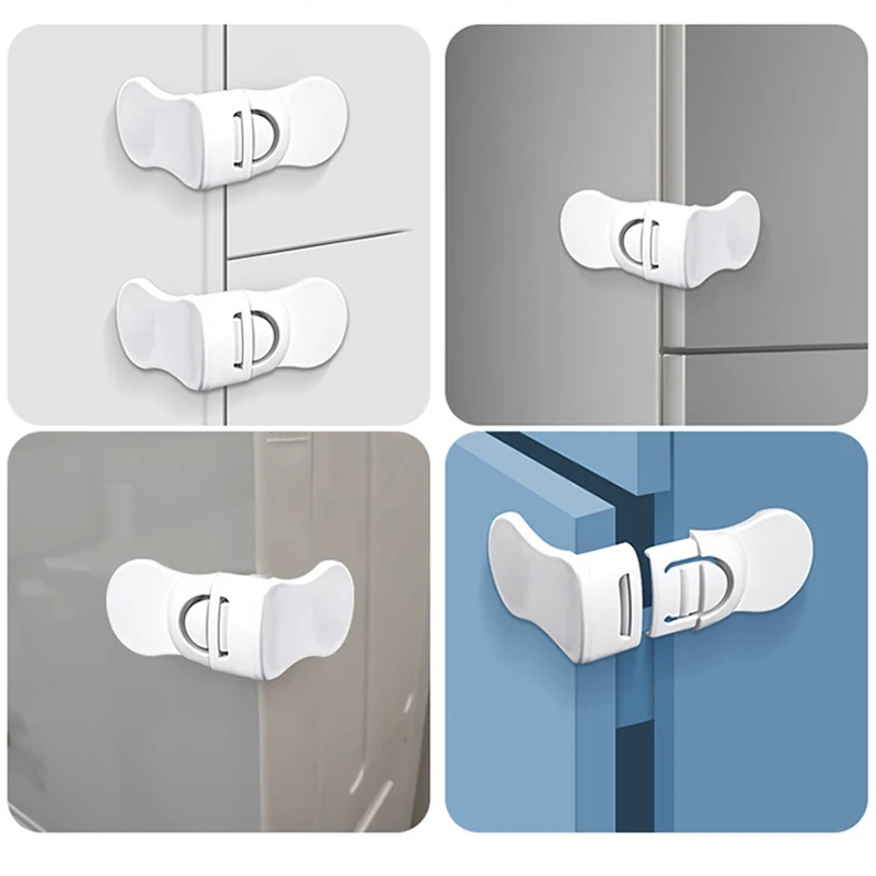 Baby Lock Drawer Safety Lock Anti-clamp Hand Cabinet White Drawer Refrigerator Child Protection Multi-function Child Lock