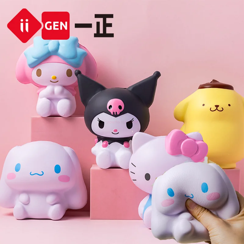 

Sanrio Kuromi Toys Cinnamoroll Mochi Squishies Kawaii Decompression Doll Stress Relief Toys For Kids Boys Girls Birthday Gifts