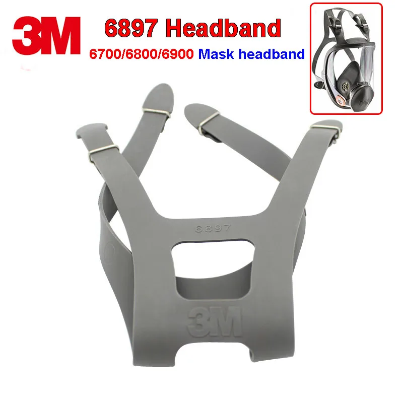 

3M 6897 Headband 6700/6800/6900 respirator mask replace Strap Four fixed firm durable rubber Headband