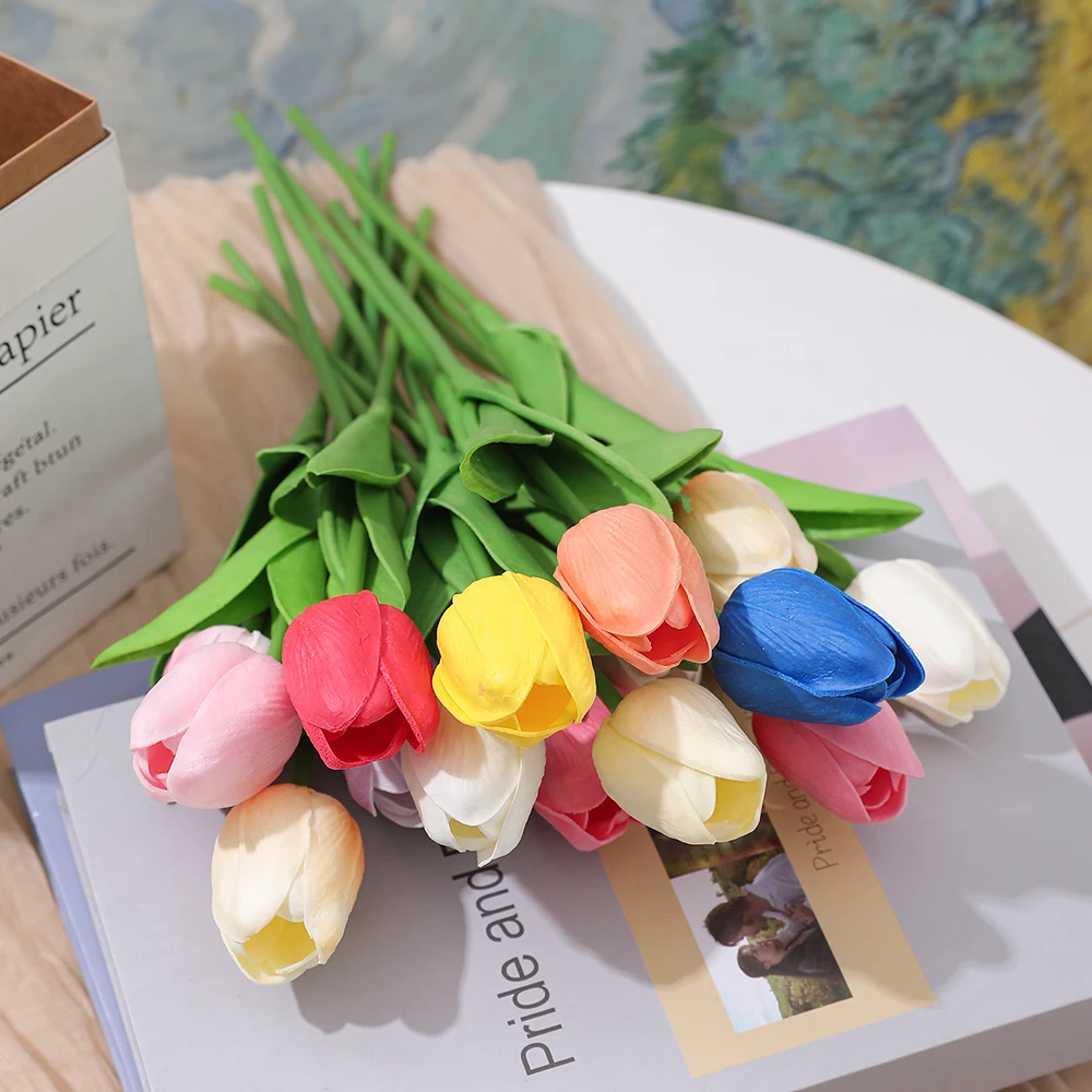 5/10Pcs Artificial Tulip Bouquet