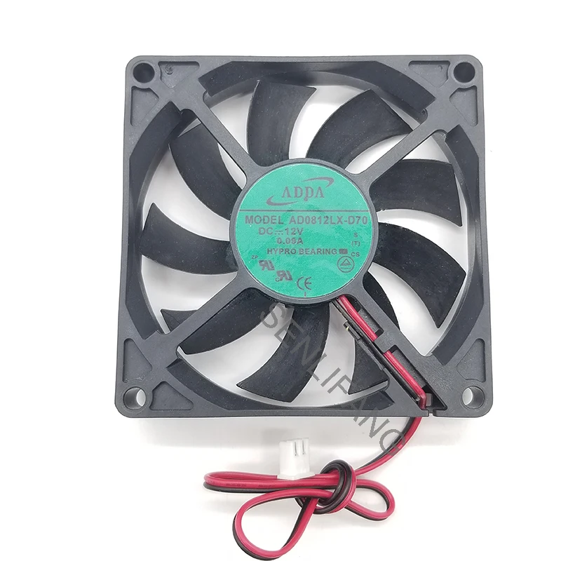 

Для AD0812LX-D70 DC 12V 0.09A 2-проводной 80x80x15 мм кулер для сервера