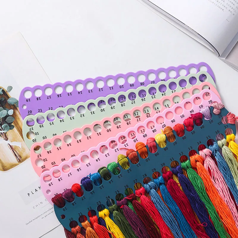 Description Picture 3 of item37 Holes Embroidery Floss Organizer Cross Stitch Threads Holder Storage Tool DIY Craft Thread Sorter Organization Sewing Kit