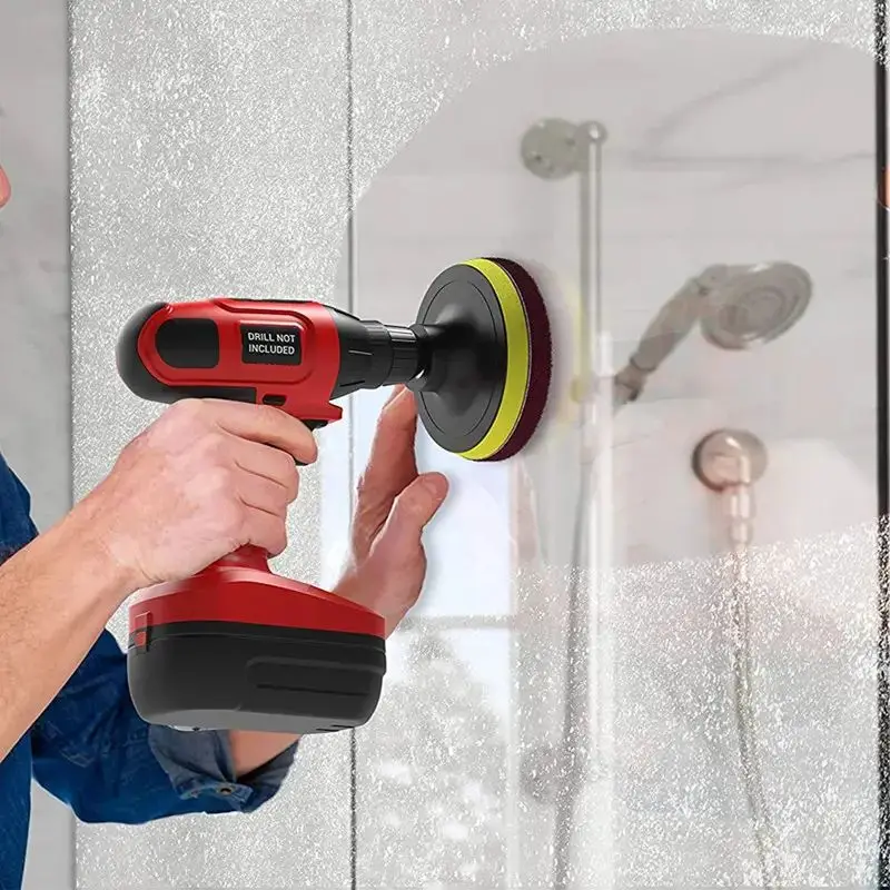 Drill Brush Attachment Set Power Cleaning Scrub For Grout Floor