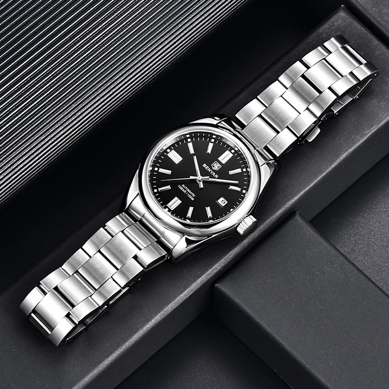 BENYAR New 2023 Luxury Mechanical Wristwatches10Bar Waterproof Sports Men Automatic Watch Stainless Steel Diving Watch for Men 5