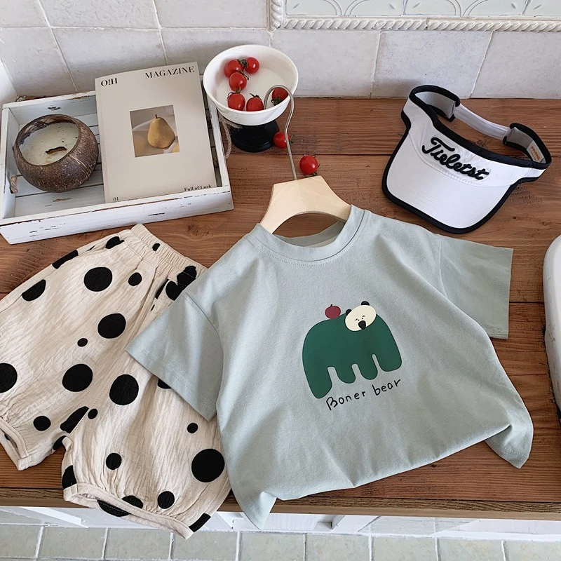 2025 New Summer Clothing Printed Cartoon Fashion Short Sleeve Tops Tees Children's Wear Casual T-shirt Crewneck Kids T Shirts 4