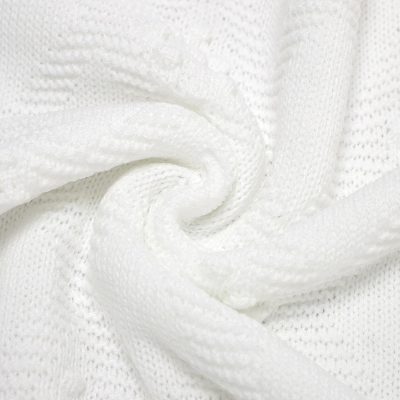 Plain Rhombus Pattern 0-24 Months Newborn Boys & Girls Security Blankets Knitwear Acrylic Baby Swaddle Wraps Soft Infant Blanket 3