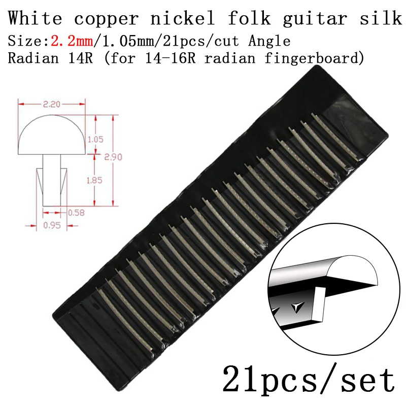 Premium Fingerboard Fret Wire Set - Nickel Silver & Stainless Steel - 24-Piece Guitar Repair Kit
