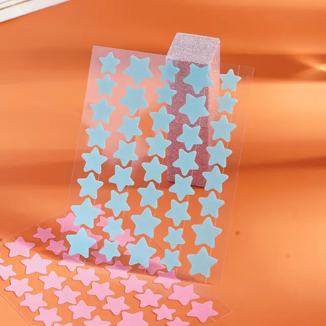 40pcs Colorful PE Pimple Patches Cute Star Shaped Pimple Cover Sticker Invisible Pimple Cover Removal Pimple Patch 5