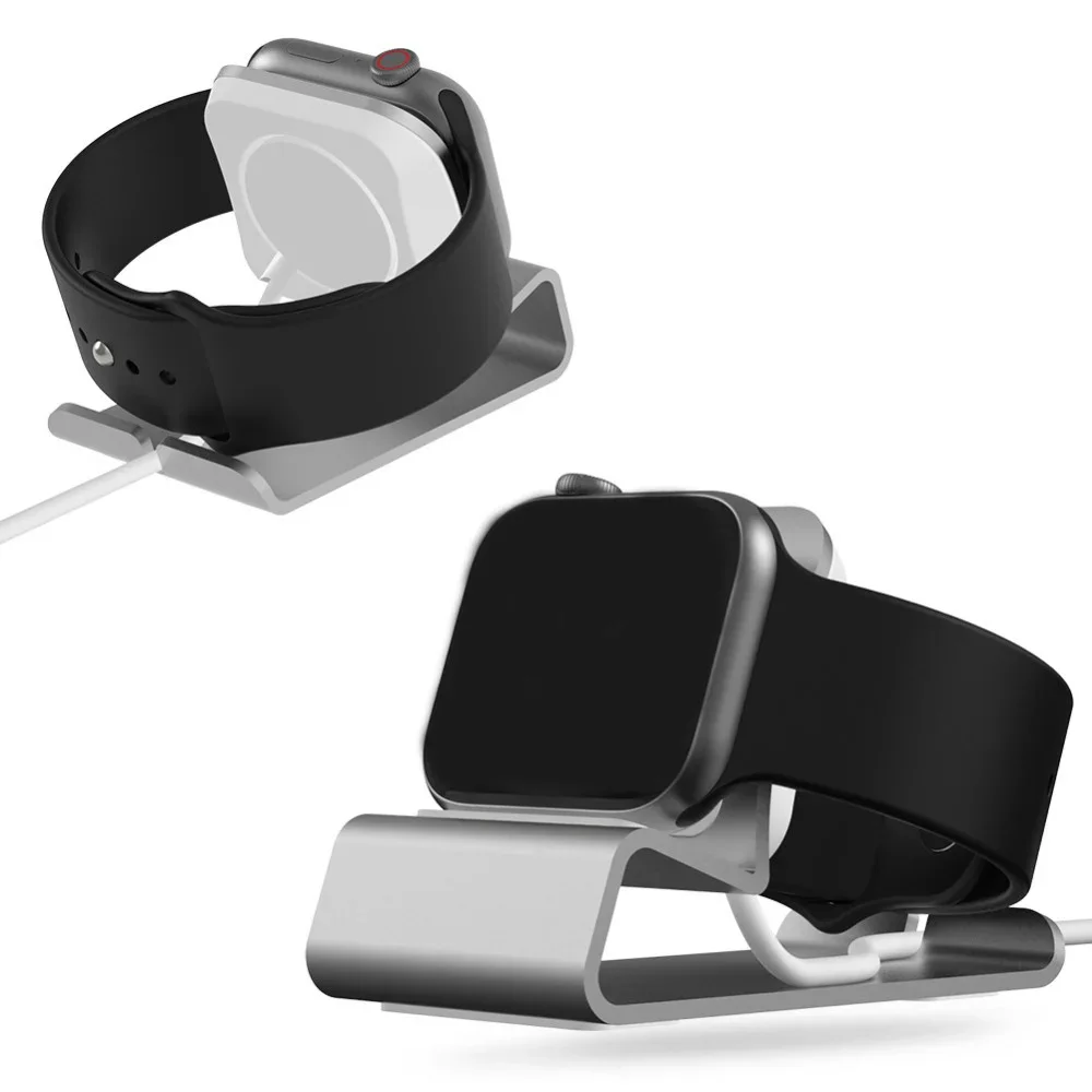 Aluminum Charger Stand for Apple Watch Dock Station Charging Holder for iWatch Ultra 1 2/10/9/SE/8/7/6/5/4/3/2/1 Silicon Bracket apple watch charger stand apple watch charging bracket