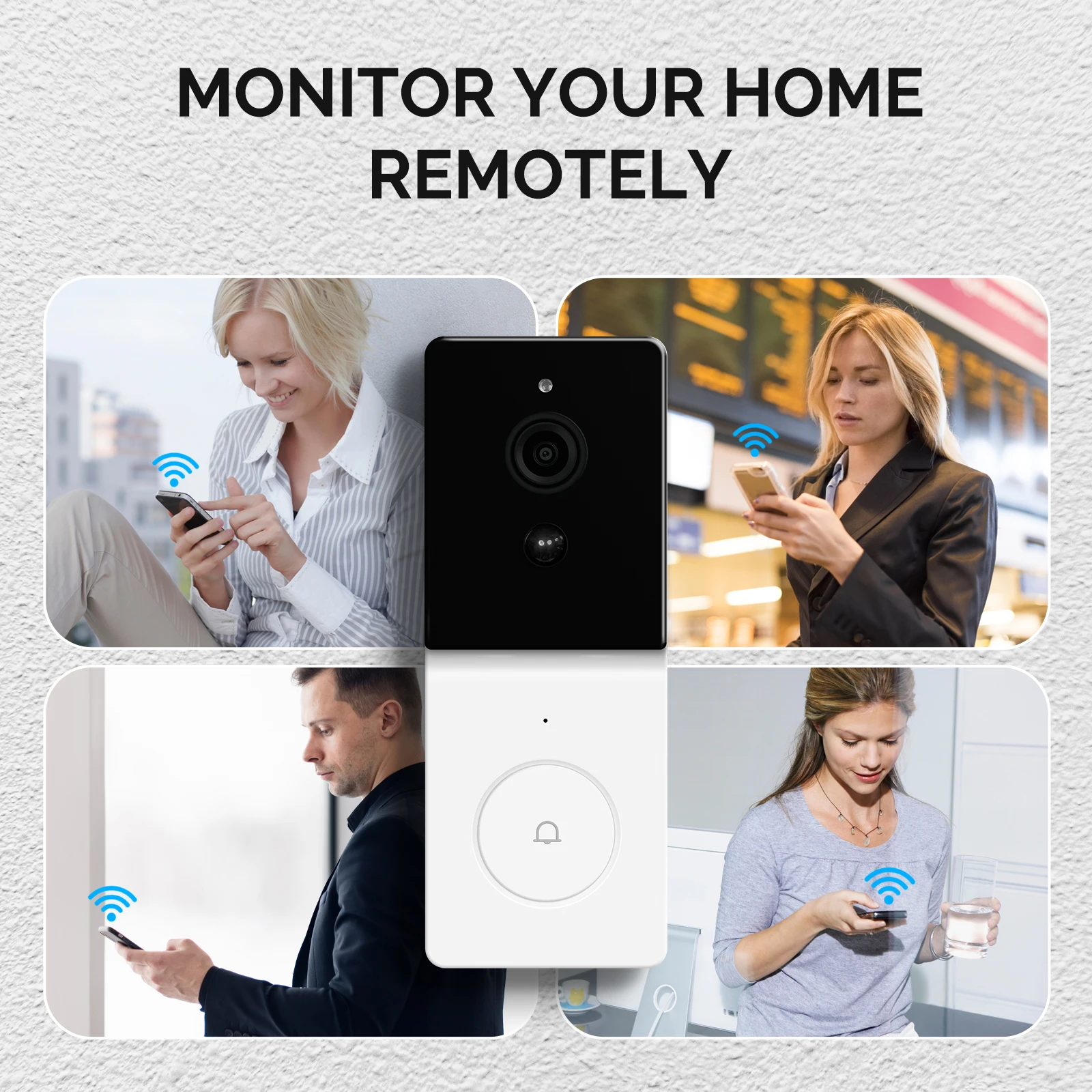 Videocitofono Senza Fili 1080P con WiFi e app, videocitofono Videocitofono Senza Fili 1080P con WiFi e app, videocitofono