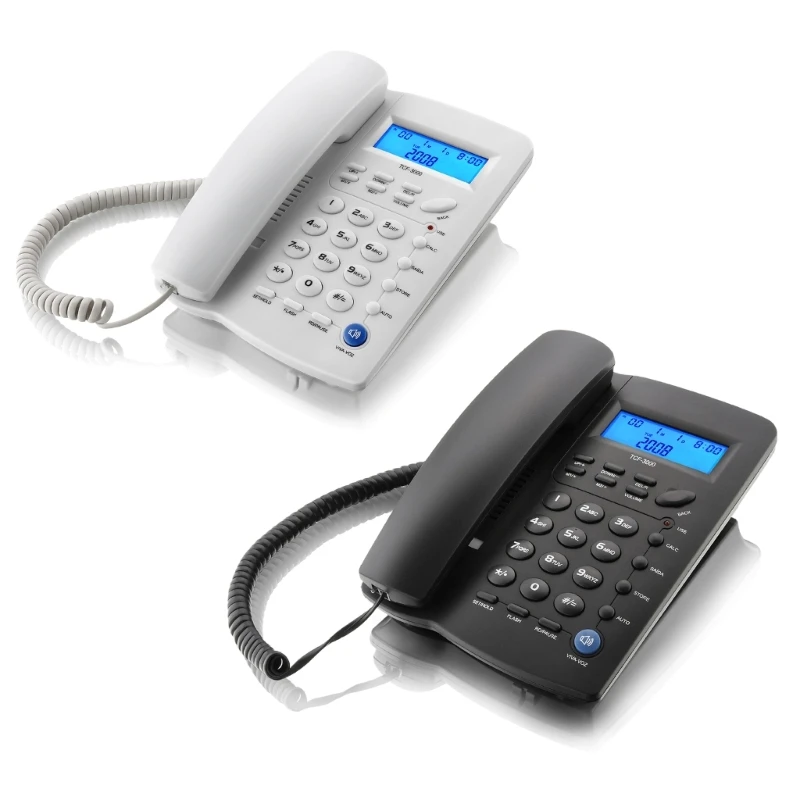 Corded Phone for Home Office Hotel Landline Telephone Speakerphone Caller Redial Light Business Landline Phone